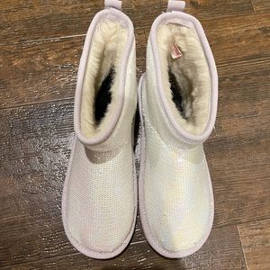 Victoria secret pink sequin boots size 7/8